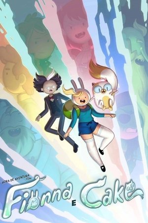 Capa de Hora de Aventura com Fionna e Cake
